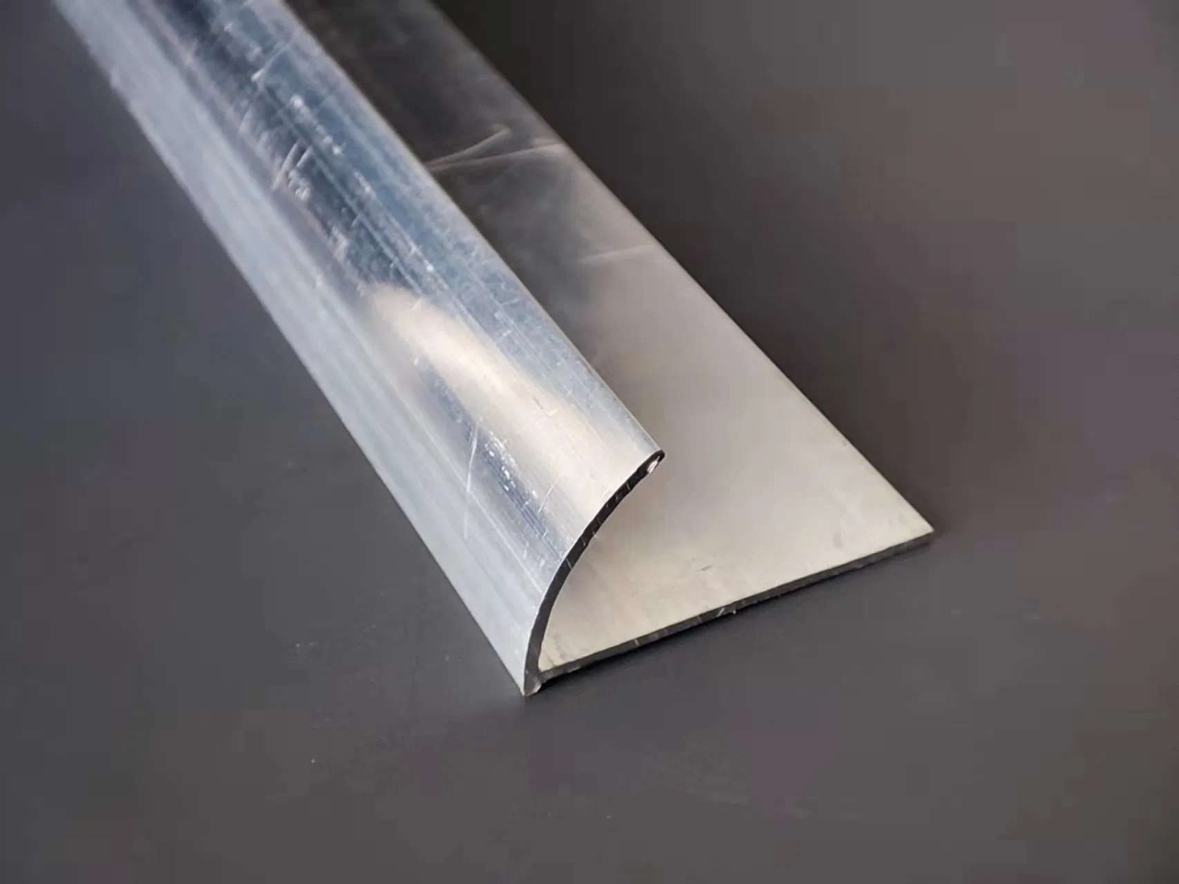 Aluminum Quarter Round Open Tile Strip Trims Bright Silver
