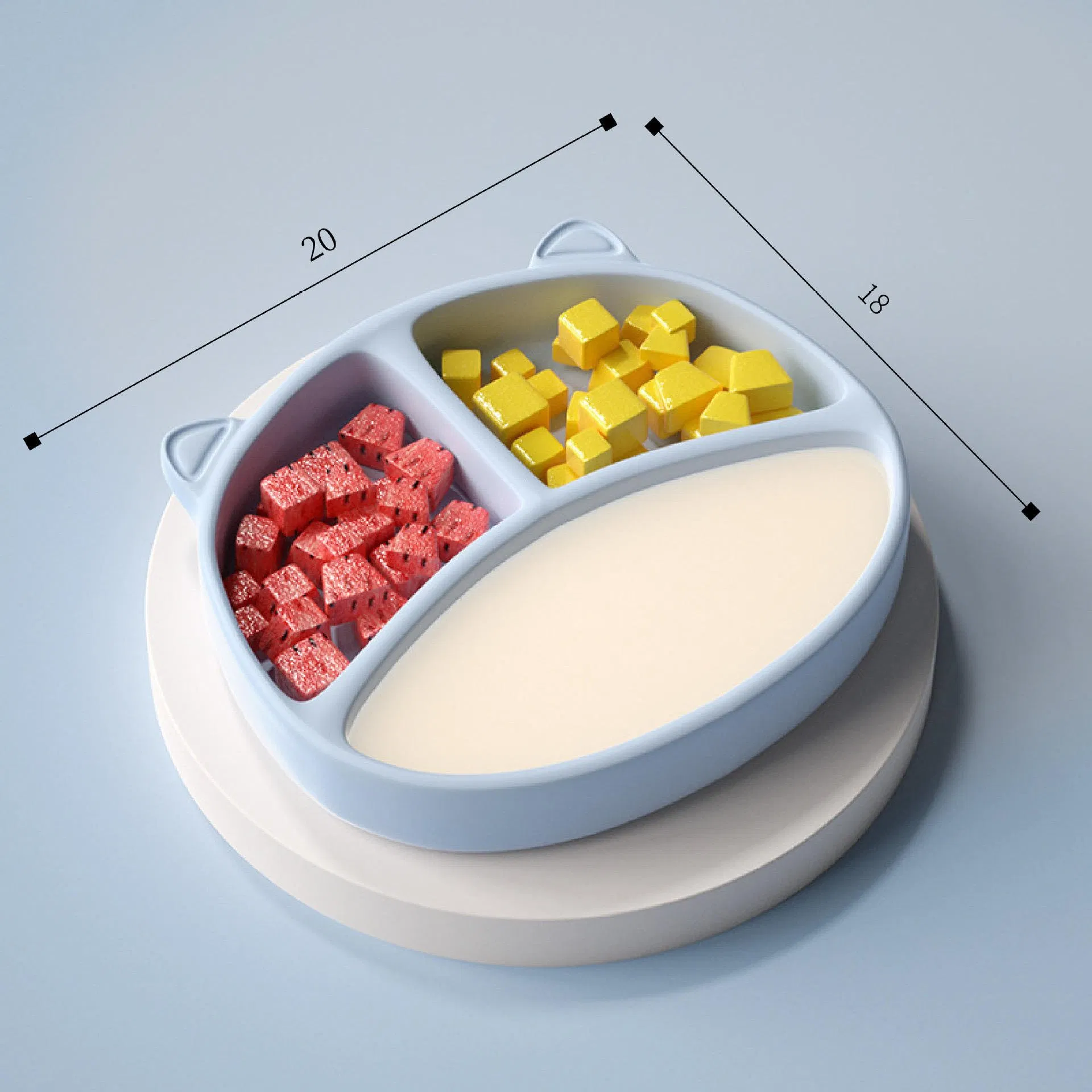 Fun Cartoon Suction Cup Plate for Kids' Mealtime Adventures