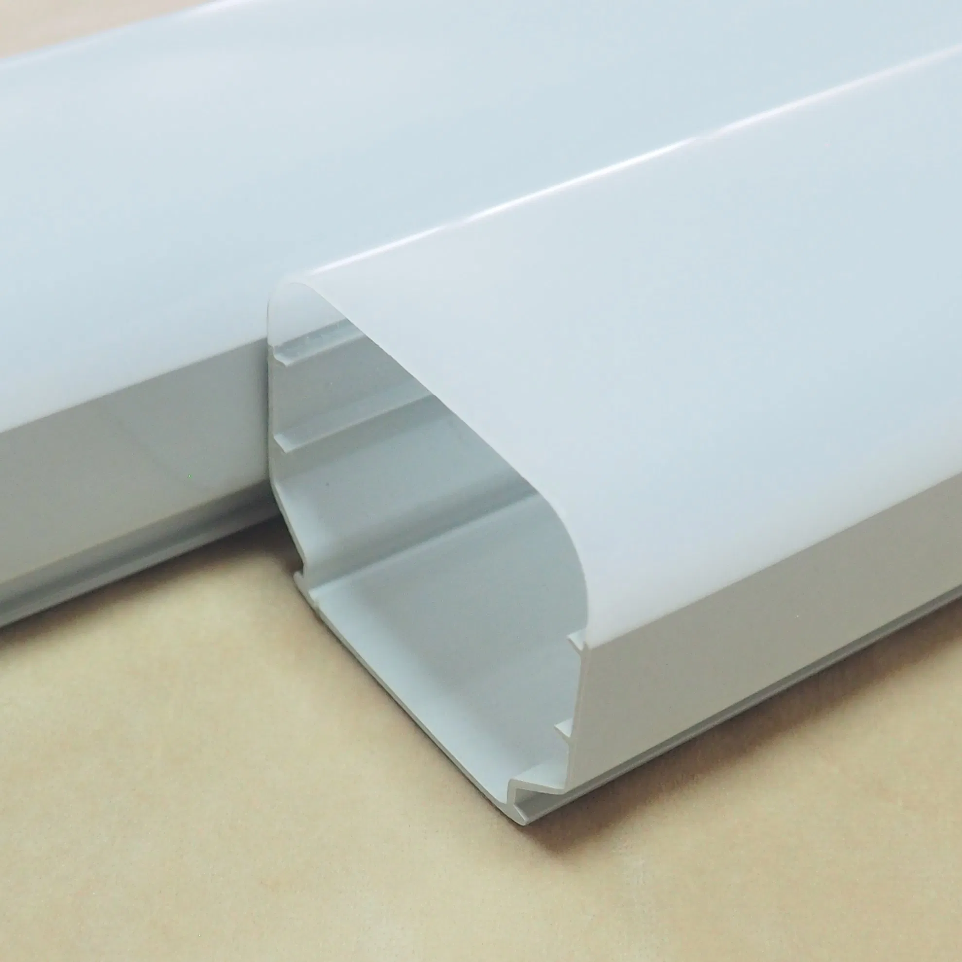 Customization LED Plastic PC Extrusion Diffuser Profile for LED Tube Light Guides