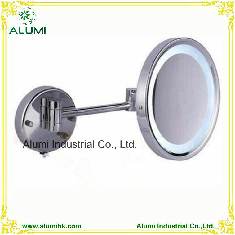 Hotel Wall-Mounted Double Sided Magnifying Mirror with LED Light