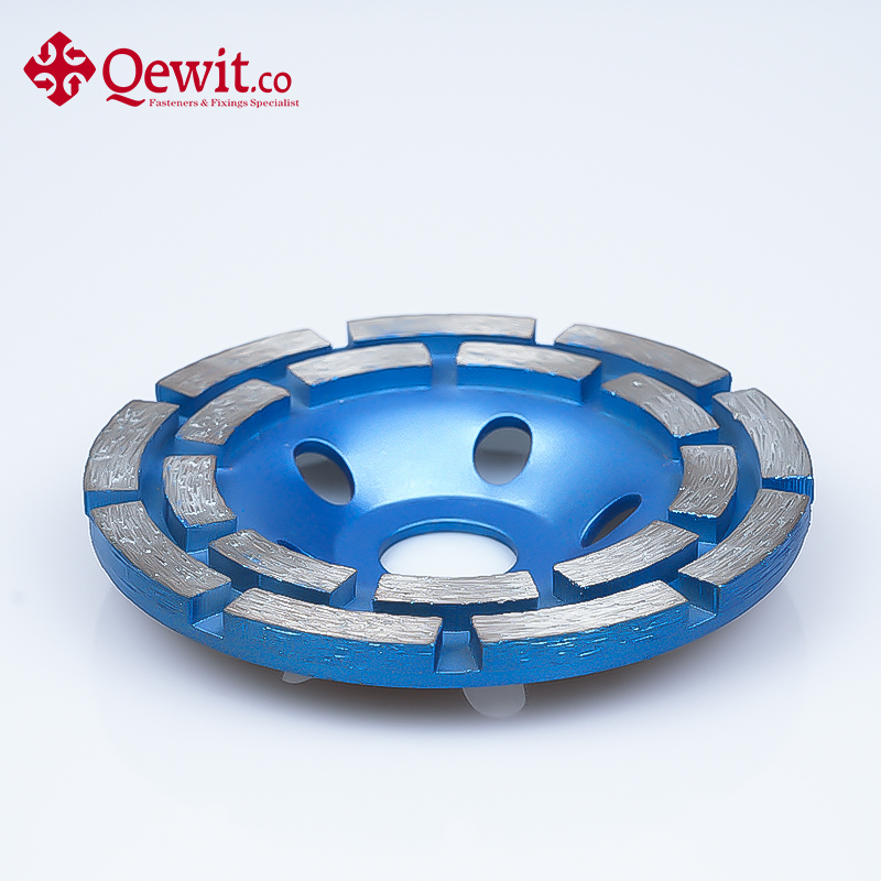 Heavy-Duty Black Diamond Cup Wheel - Double Row for Metal Use