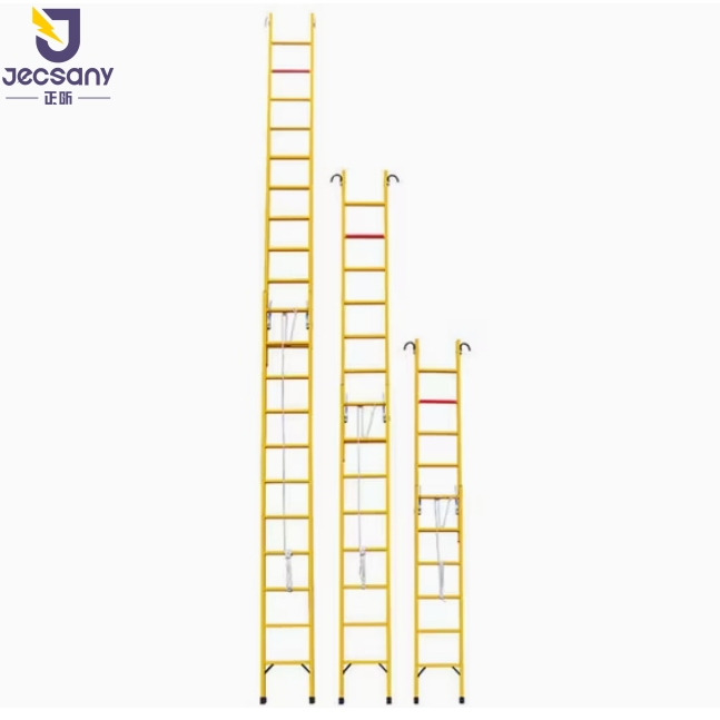Insulated Fiberglass FRP Extension Telescoping Step Ladders Jtel Type From Jecsany