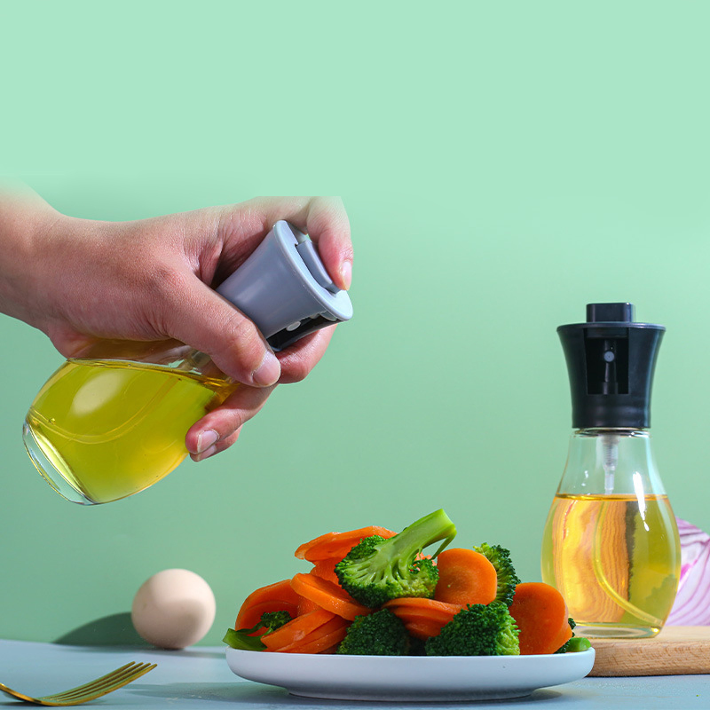 Kitchen BBQ Cooking Vinegar Mist Spray 200ml Olive Oil Mister Sprayer Pump Cooking Oil Glass Bottle