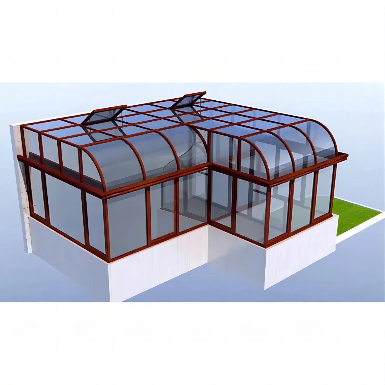 Customized Aluminium Alloy Frame Thick Glass Sunroom Houses