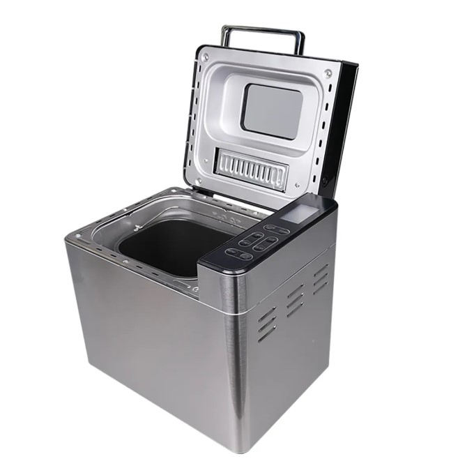 Stainless Steel Baking Bread Maker Machine with Light Medium Dark Crust Options