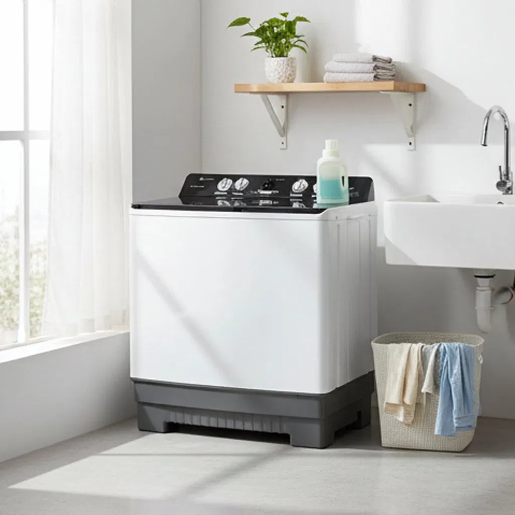 16kg Semi-Automatic Twin Tub Top Loading Washing Machine for Home