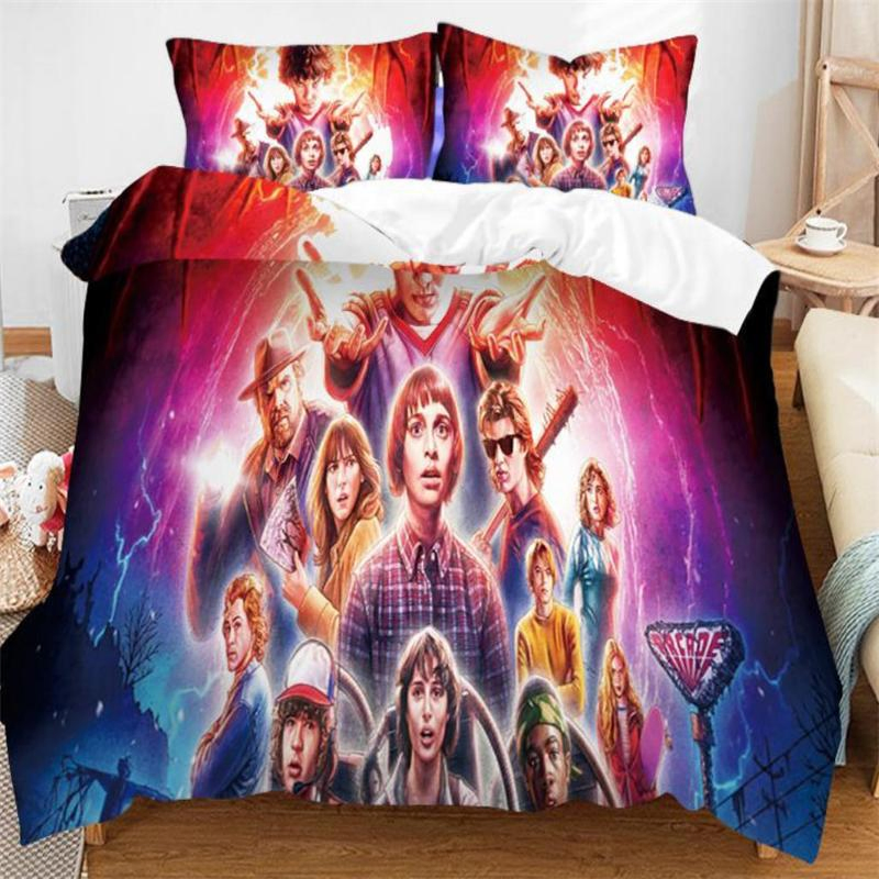 Duvet Cover Sets 3D Bedding Set Pillow Cases Fitted Sheet Single Double & King