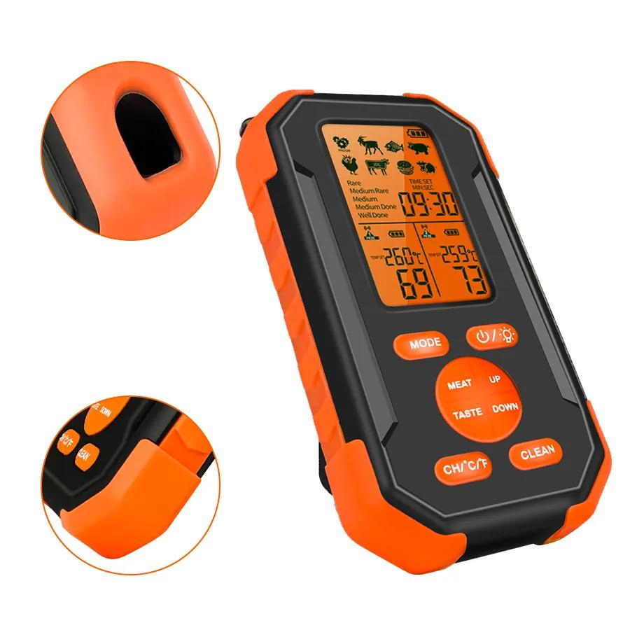 Digital Wireless Meat Cooking BBQ Thermometer with 2 Probes 200FT Remote Range