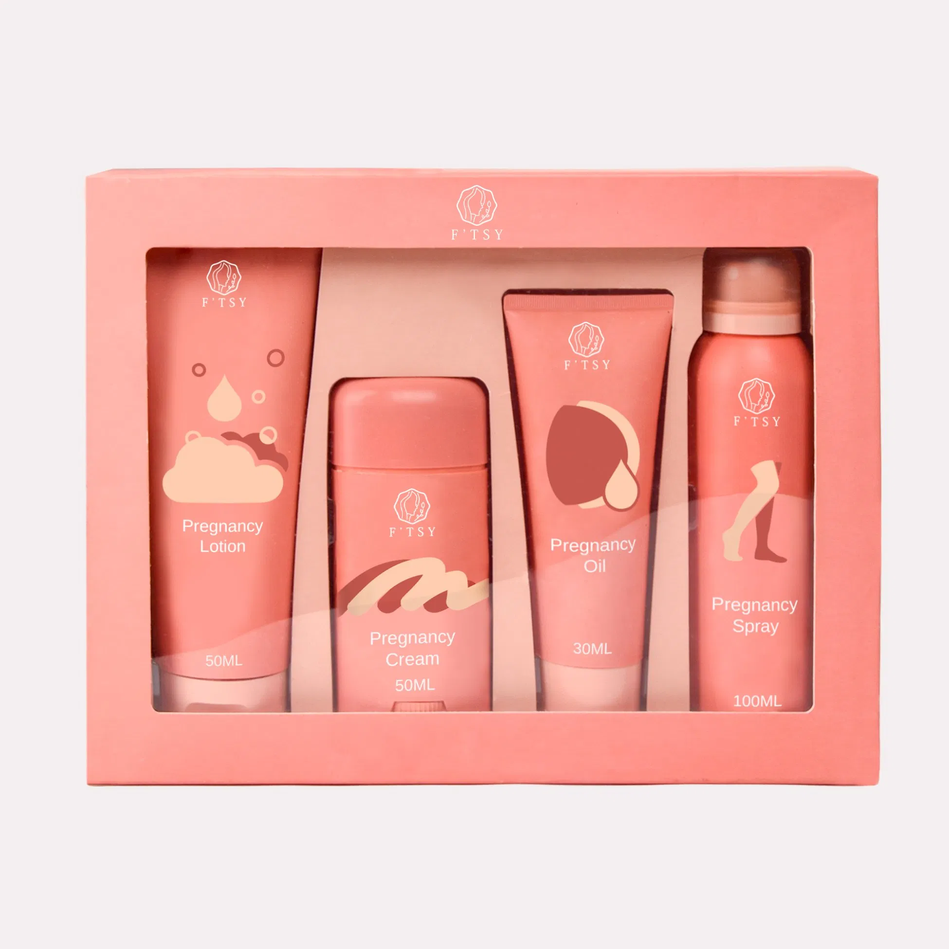 Custom Logo Pregnancy Must-Haves Body Care Sets Soften and Smooth Skin Remove Stretch Marks Pregnancy Gift Set