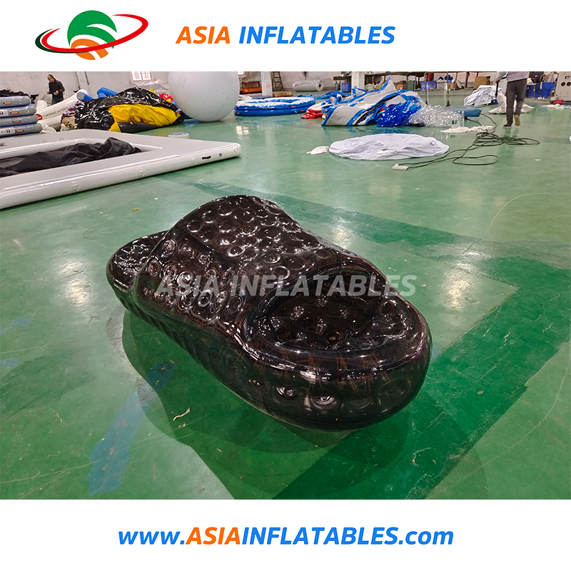 Custom Inflatable Transparent Clear PVC Athleisure Slipper Babouche Shoe Replicas Advertising