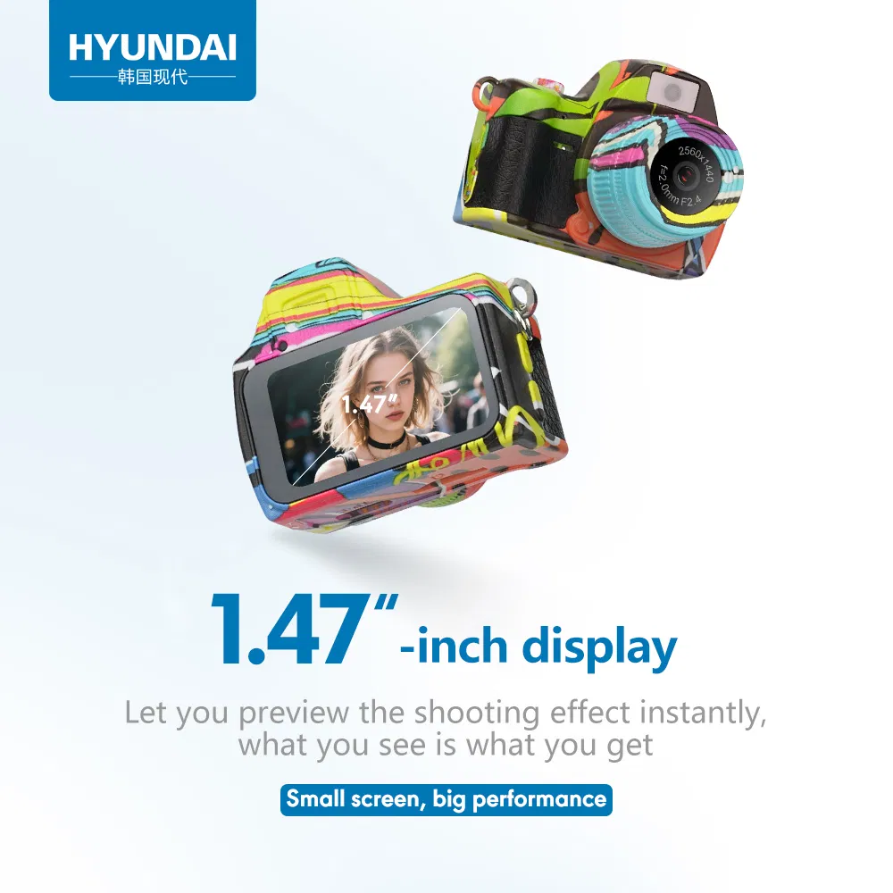 Hyundai 2K 1440p HD Mini WiFi 1.47 Inch IPS Color Screen Sport Action Video Camera