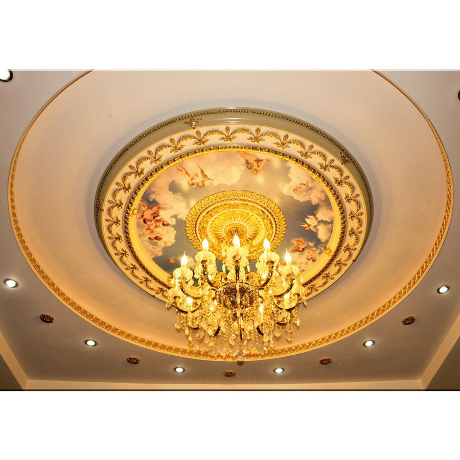 Banruo Interior Decorative PS Mirror Ceiling Medallion