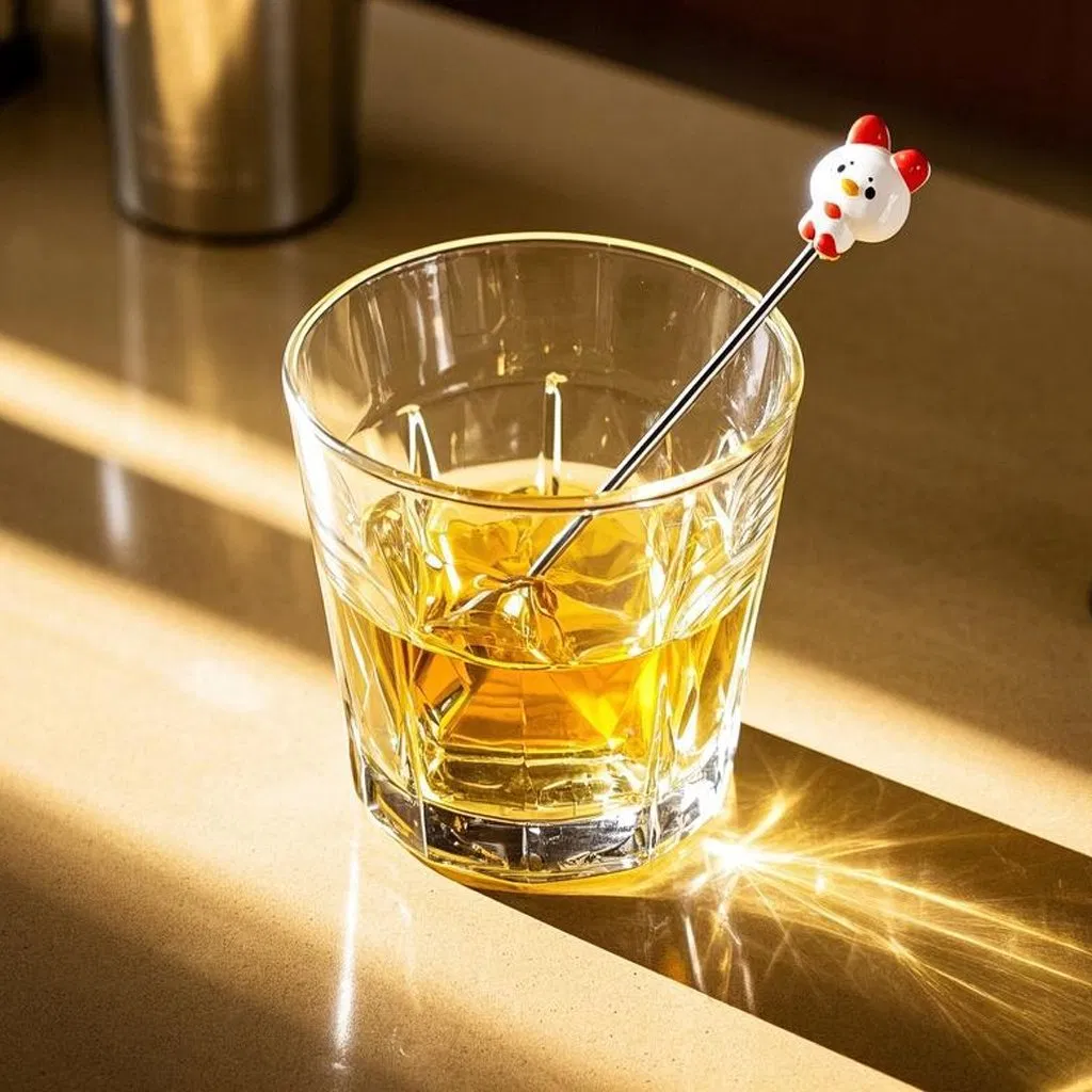 Metal Enamel UV Printing Bar Tool Cocktail Picks Stainless Steel Personalized Stir Sticks Custom Metal Coffee Stirring Sticks