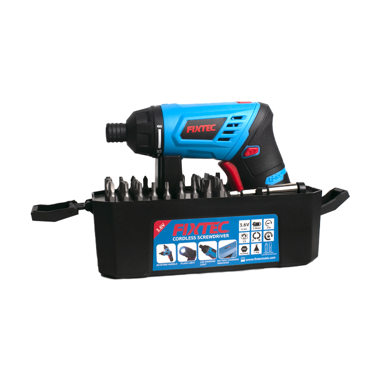 Fixtec Power Tool 3.6V Mini Portable 6.35mm Cordless Screwdriver with Li-ion Battery (FSD036L01)