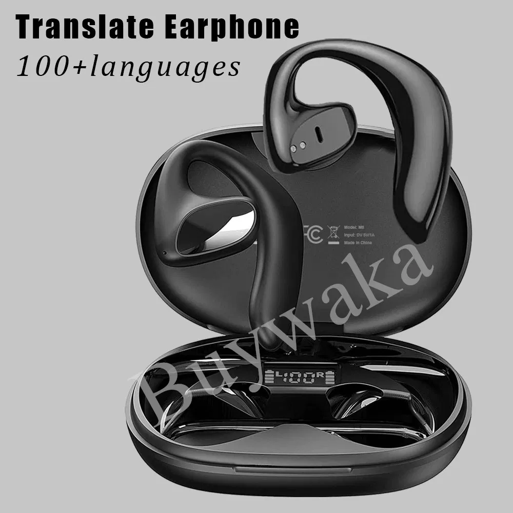 M8 Interpreting Bt Earbuds Translating Sport Headphone 144 Languages Smart Translator Earphone
