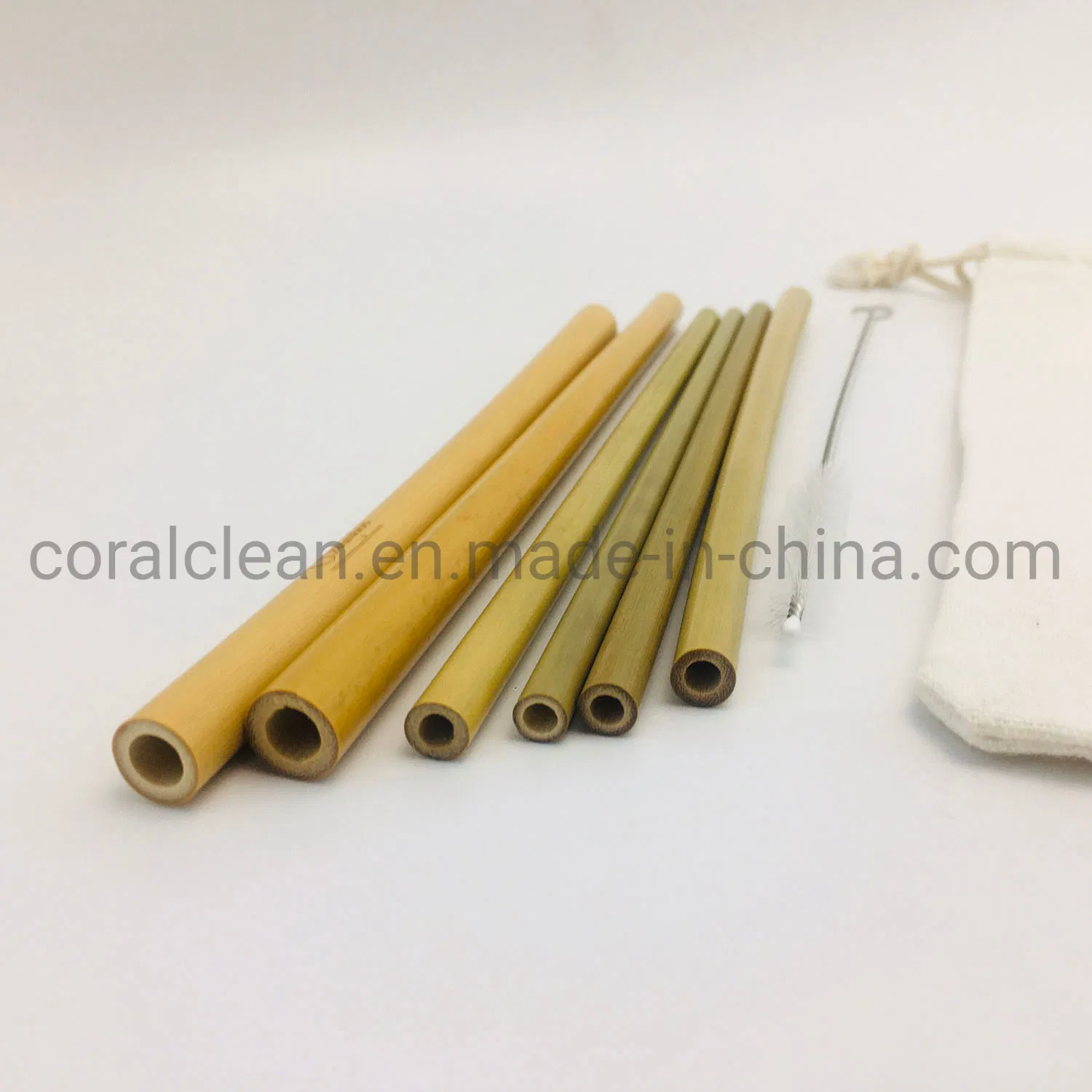 Compostable Straight Reusable Bamboo Drinking Straws