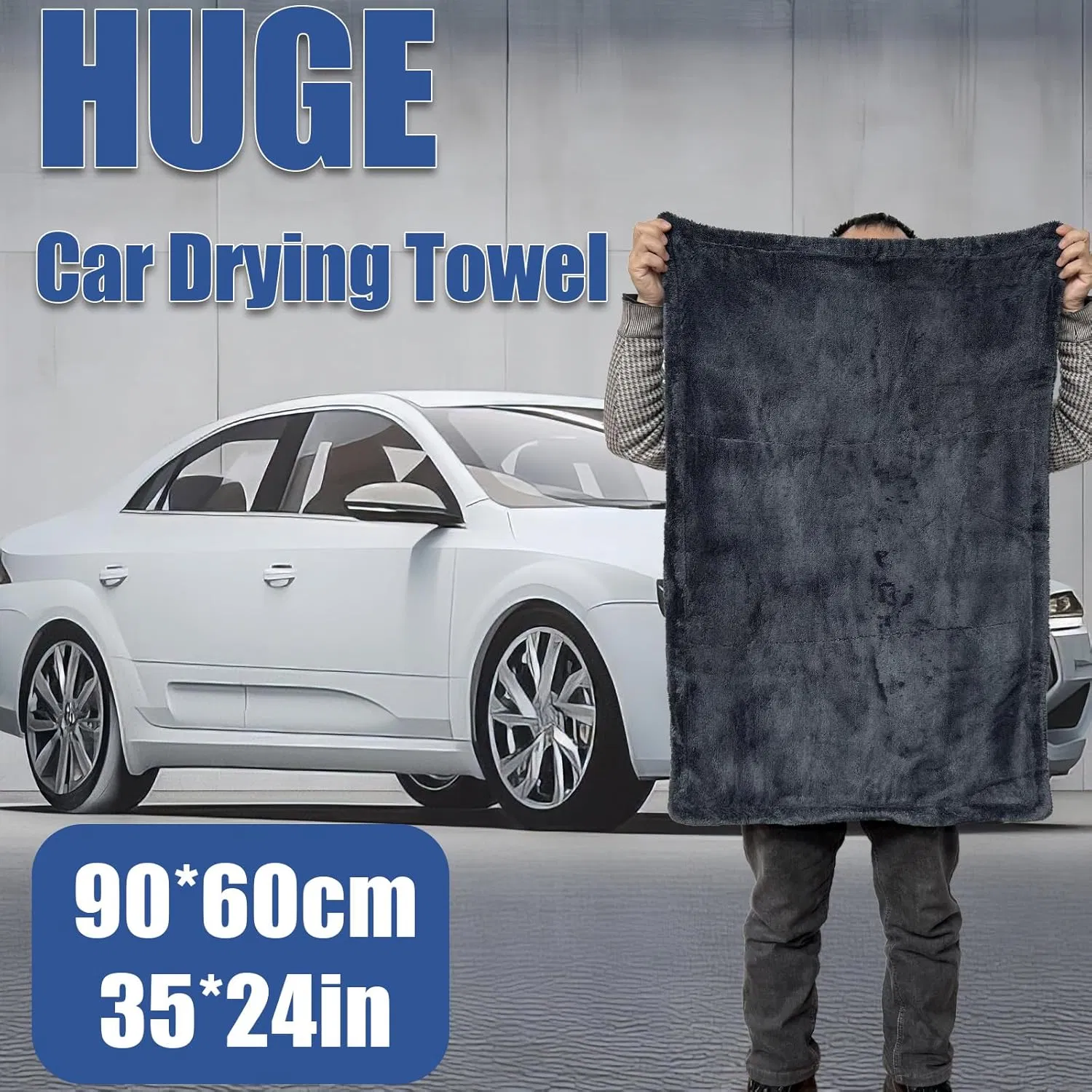 Microfiber 1200 GSM Wash Car Care Cloths Cleaning Twisted Loop Drying Towels