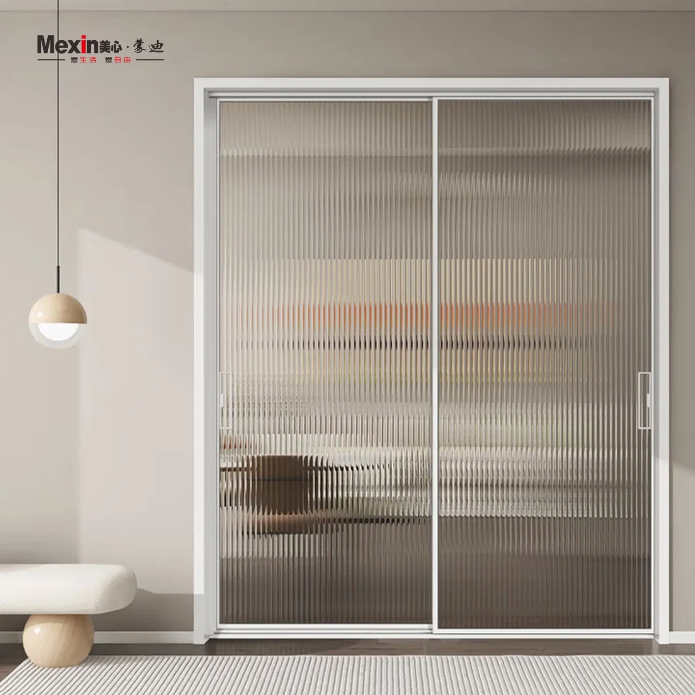 Раздвижная алюминиевая дверь для балкона с двойным остеклением