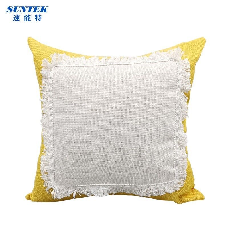 Custom Nordic 41cm Square Cotton and Linen Colorful Back Cushion Sofa Pillow Cover Pillowcase for Home Living Room Decorative