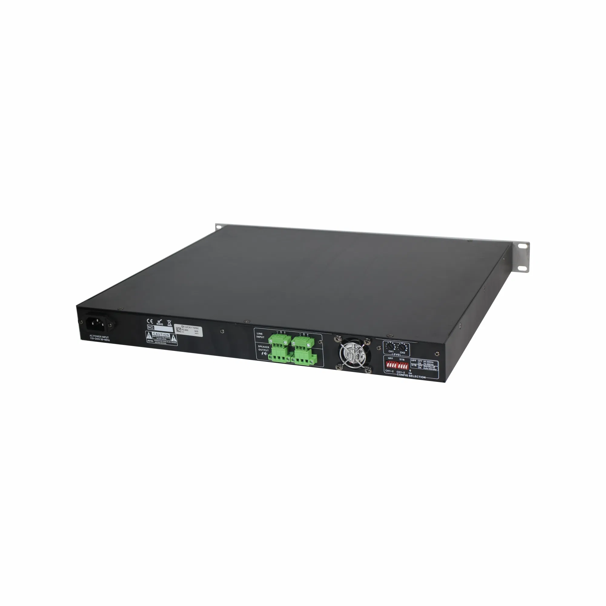1u Rack Mount 2 Channel 240W Power Amplifier Class D Amplifier for Commercial Audio