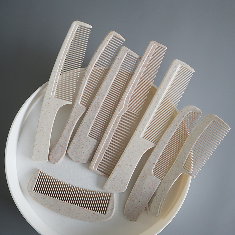 OEM Custom Eco-Friendly Biodegradable Kraft Paper Hotel Amenities Wheat Straw Hair Comb