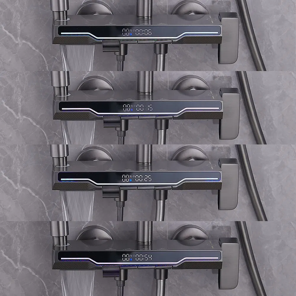 Bathroom Shower Set Shower Head with LED Light Smart Beautiful Faucet Rain Shower