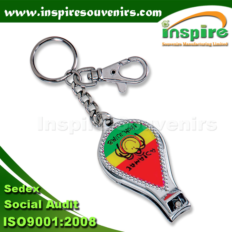 Nail Cutter with Metal Key Ring for Gifts
