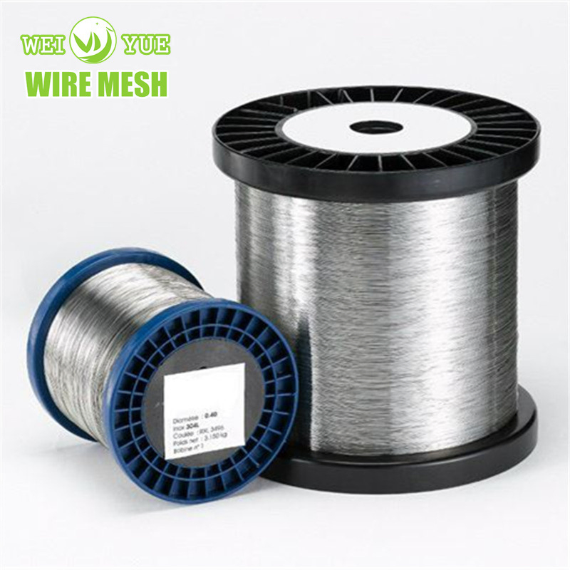 304 316 Flexible Stainless Steel Bright Filament Textile Metal Wire Anti Static Fabric Metal Wire Stainless Steel Yarn Filament Wire Aambre De Acero Inoxidable