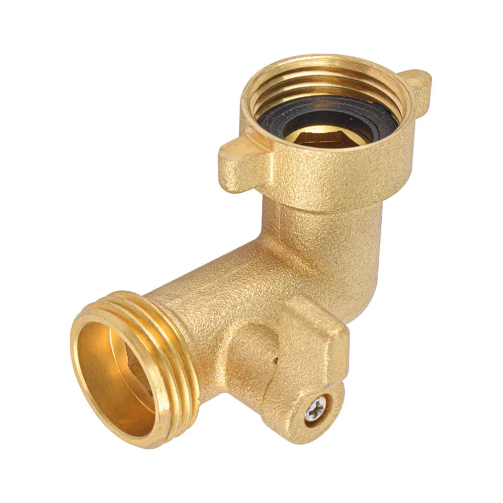 3/4" Fht X 3/4" Mht Brass Shut off Valve 90 Degree Garden Hose Elbow Connector