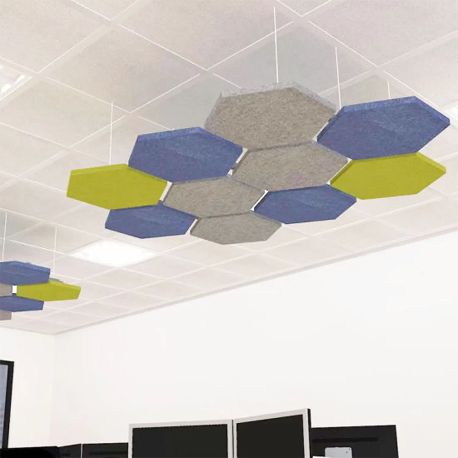 Polyester Hexagon Sound Absorbing Panel Polyester Fiber Hexagon Soundproofing Sound Absorbing