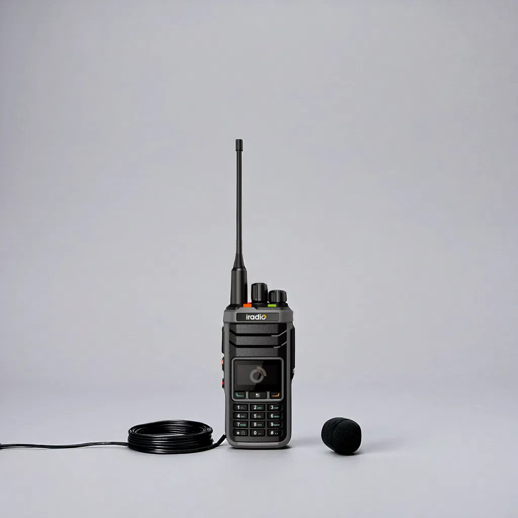 Black R5000 Iradio Dmr Walkie Talkie - 5W Power From Fujian Ham Radio Two Way Radio