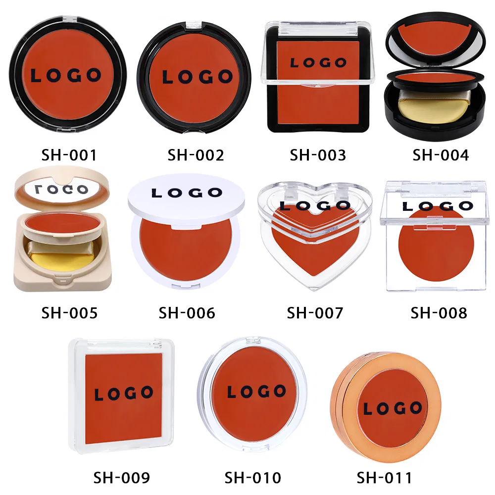 Cruelty Free Organic Vegan Makeup Cream Blusher High-Pigmented Waterproof Long Lasting Cream Blush Palette