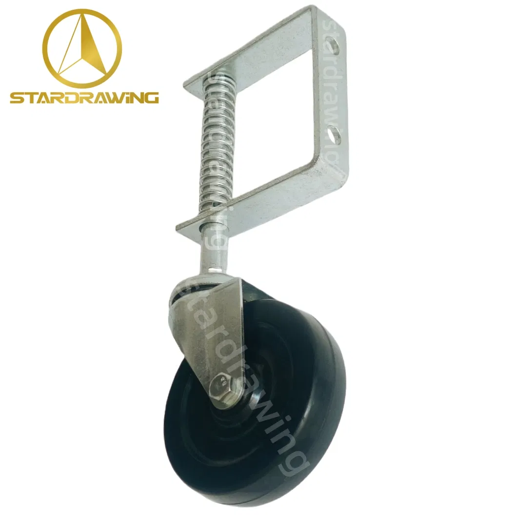 Stardrawing 3inch Shock Absorbing Fence Gate Casters Wheel Garage Door Wheel Castor