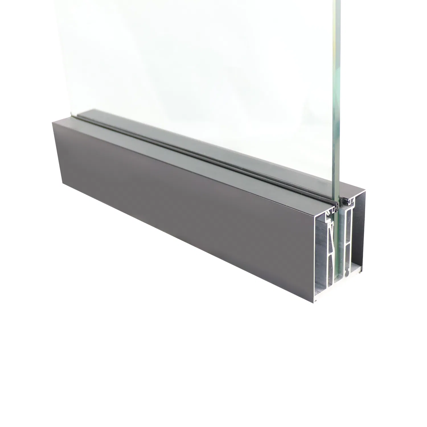 High Quality 6063 Frameless Black Customized Glass Railing Aluminum U Channel for Glss Railing System