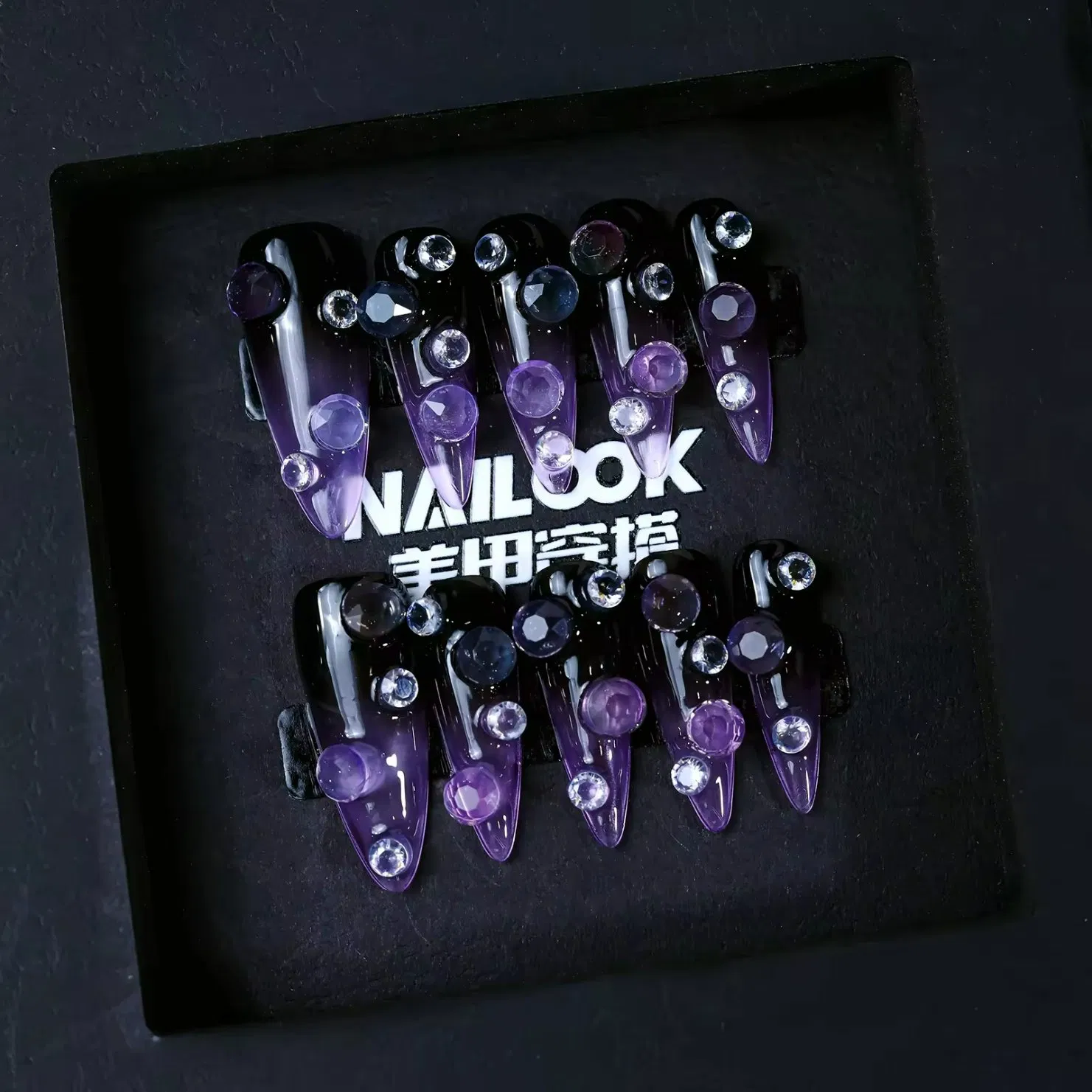 Salon Quality Shimmering Full Cover Acrylic Nail Art Press on Nails