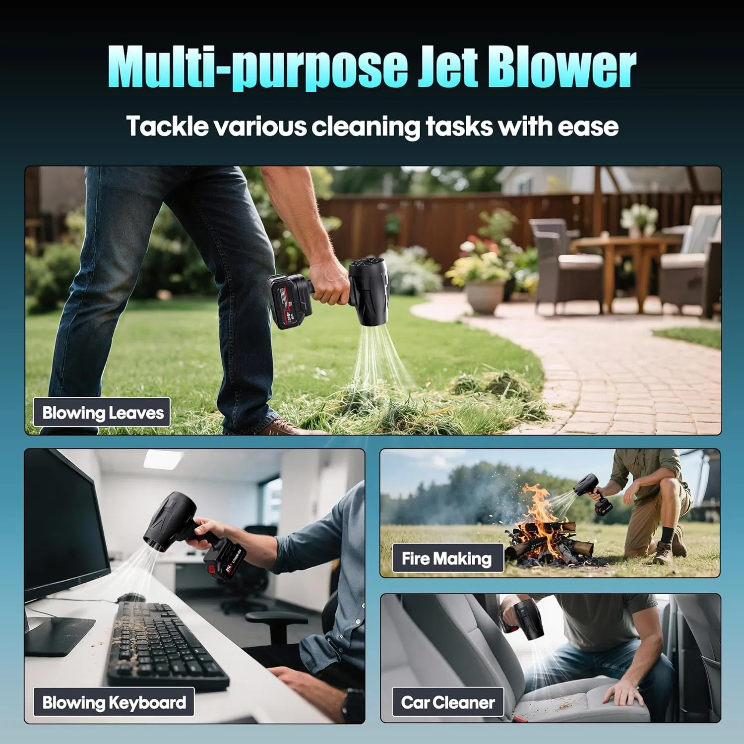 Turbo Compressed Air Fan Cordless Blower (CDTB001-B)