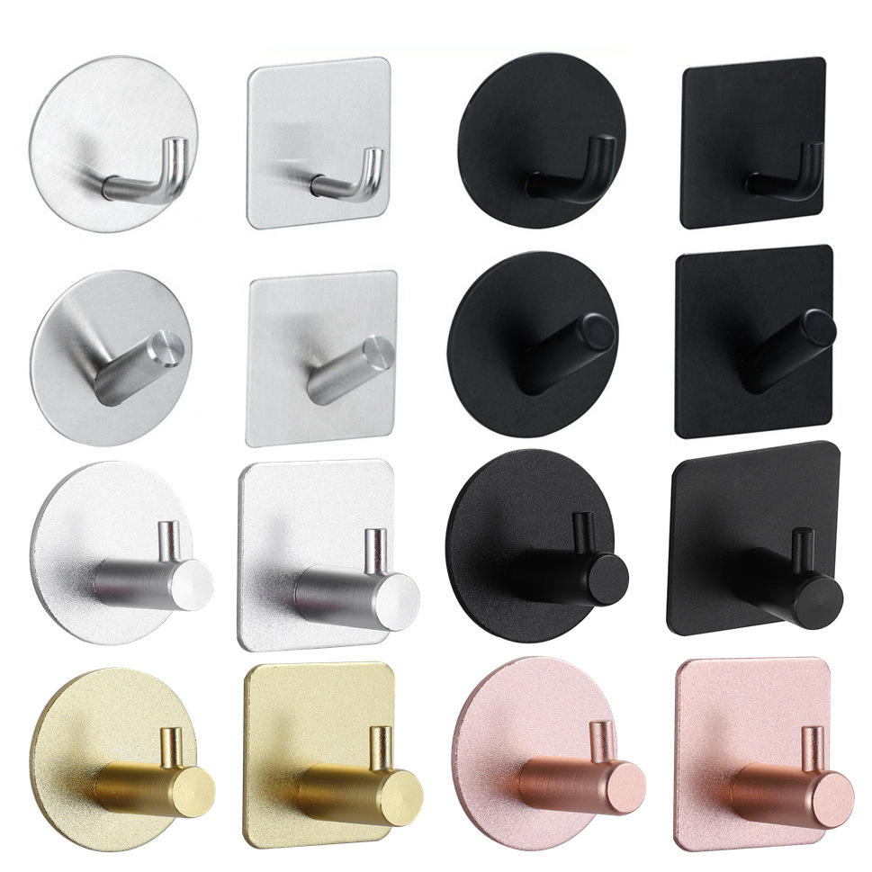 Wholesale Wall Mounted Self Adhesive Stainless Steel Clothes Hook