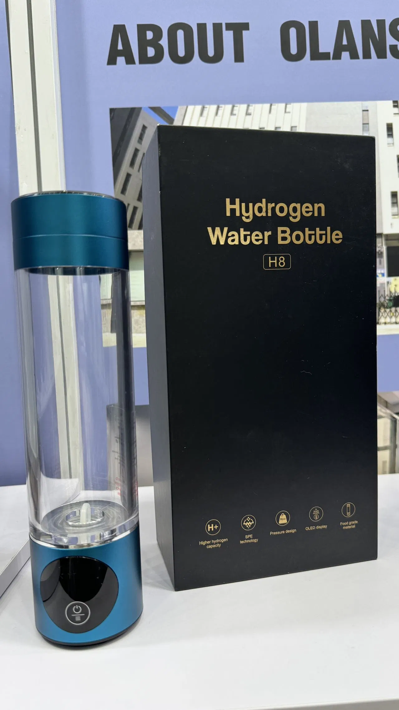Custom Logo Portable 280ml Rechargeable Hydrogen-Rich Plastic Water Bottle Hydrogen Ionizer Generator for Gifts