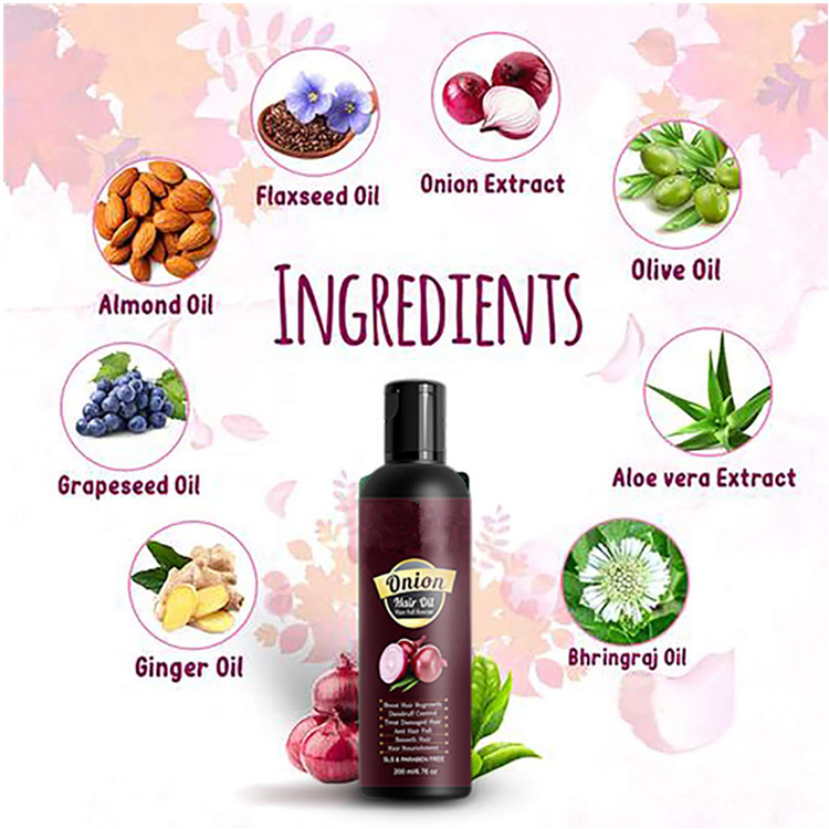 Natural Anti Hair Loss Red Onion Nourishing Hair Growth Oil