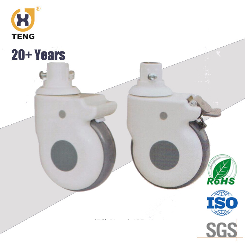 Adjustable Medical Caster, Super Silent PU Wheel
