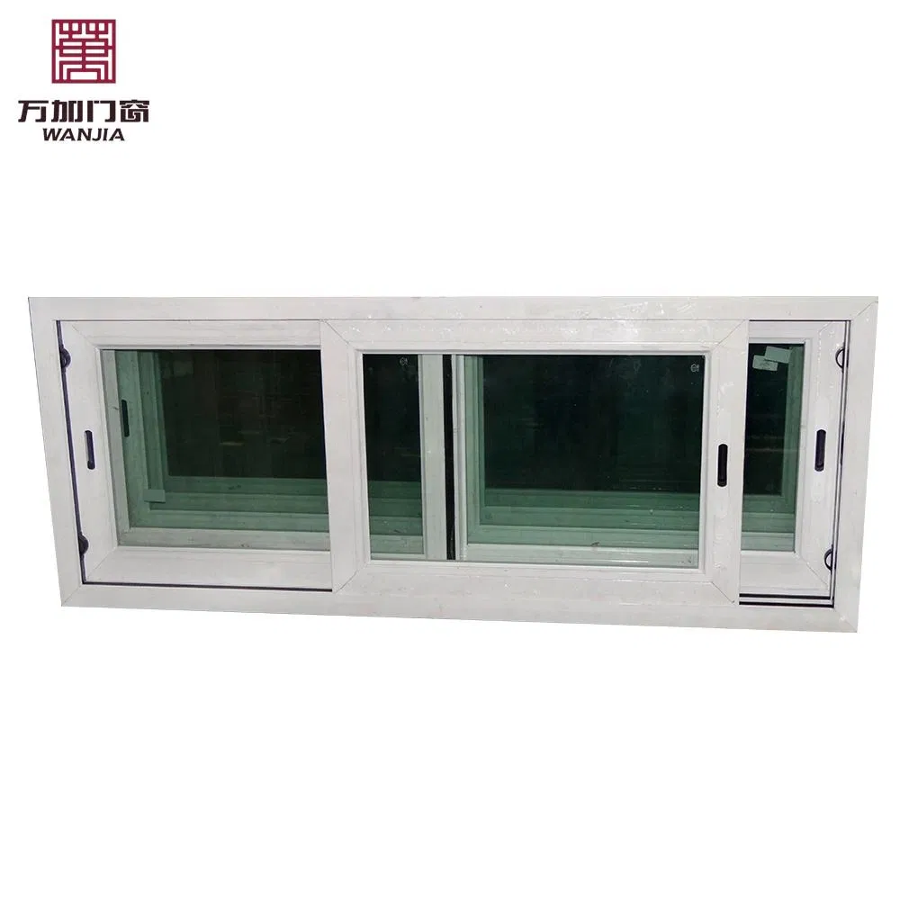 Wanjia Small Sliding Windows Glass Simple House UPVC Waterproof PVC Windows