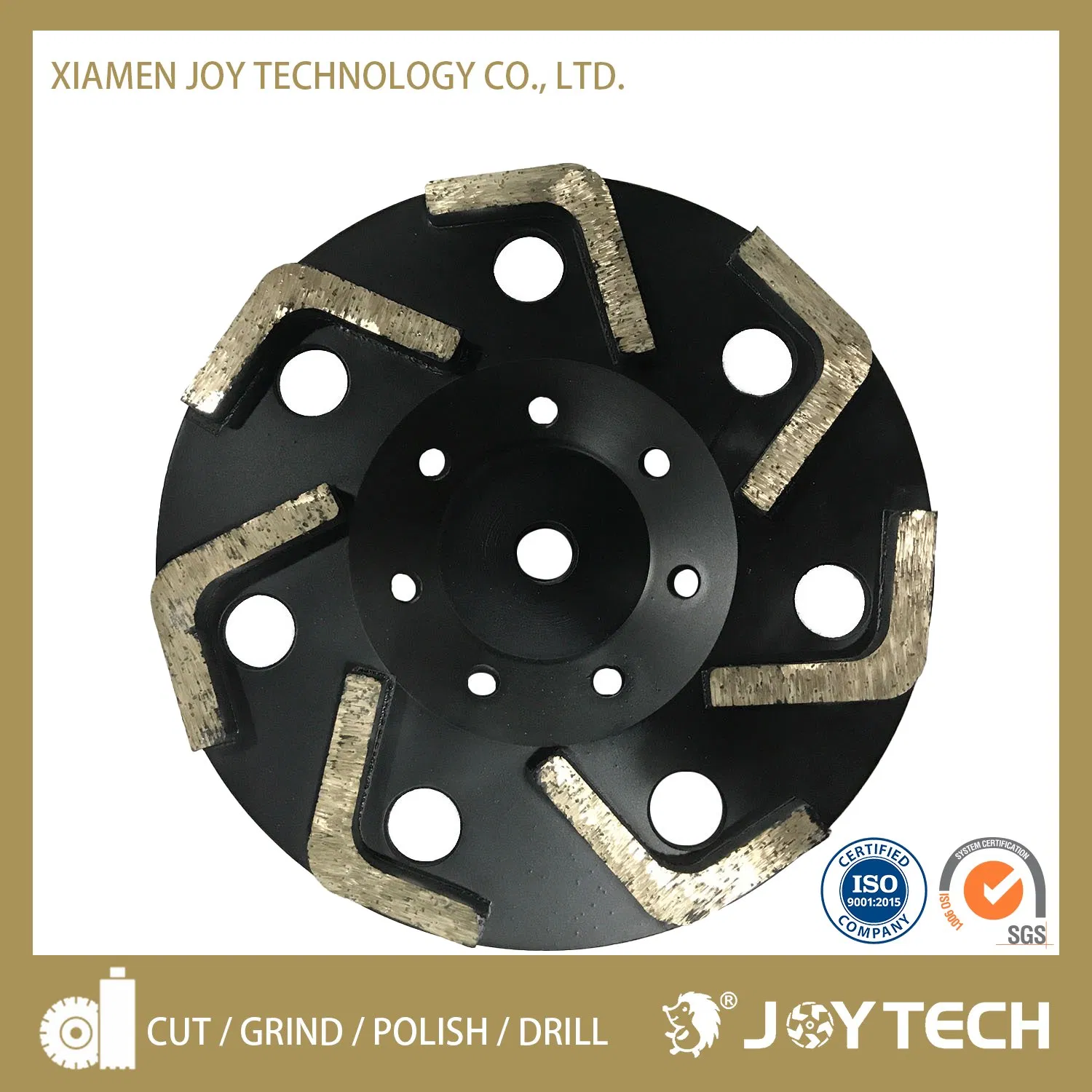 5 Inch 125mm L Segment Diamond Grinding Cup Wheels Concrete Grinding Wheel Abrasive Diamond Tool (JOY-CW-L)