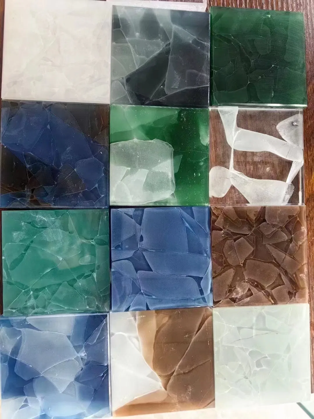 Wall Arts Hot Selling Green Frosted Ice Jade Glass Decorative Glass Sheets Microcrys Tinted Jade Glass for Wall Panels