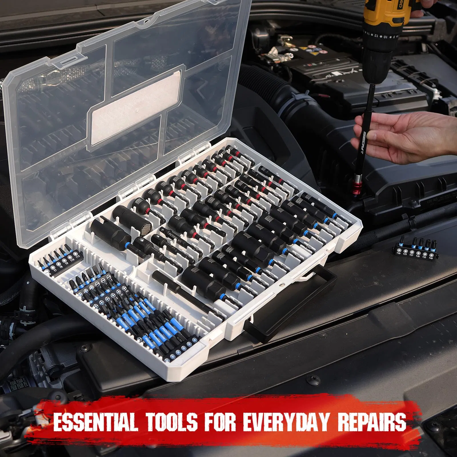 Набор магнитных ударных головок 80PC/41PC, метрика и SAE