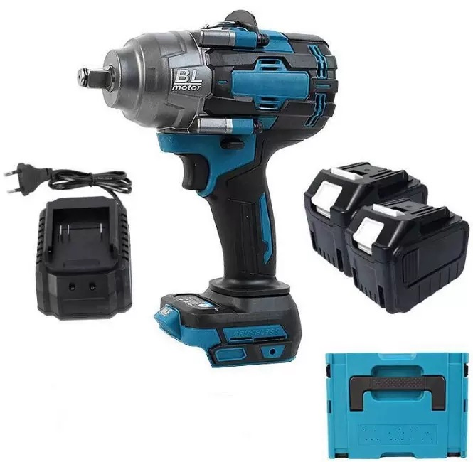 Rechargeable Brushless Electric Wrench with Adjustable Torque Settings