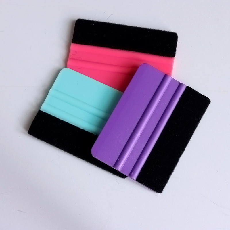 Felt - Edged Plastic Car Squeegee - Custom Squeegee Scraper for Smooth Viny