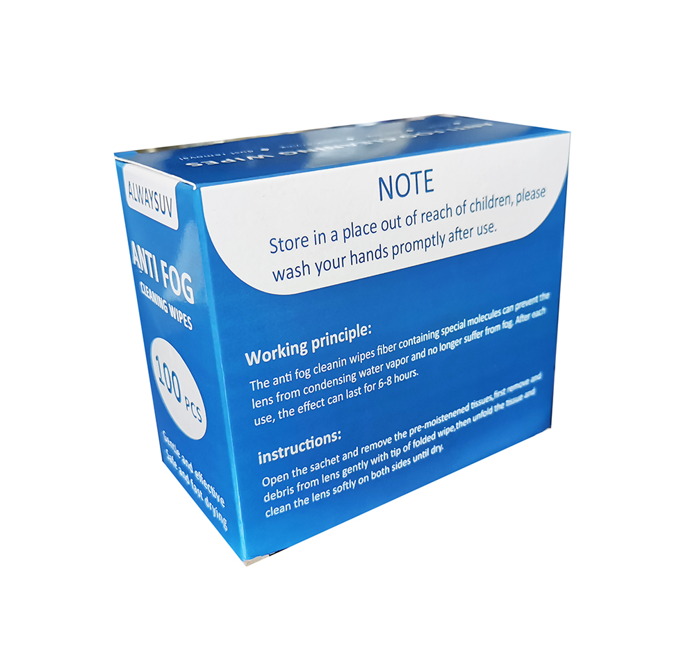 100PCS Antifog Glasses Wipe Eyeglass Anti Fog Tiisue, Glass Lens Clean Wet Wipes for Computers Screen Phone Screen Keyboard Tablet