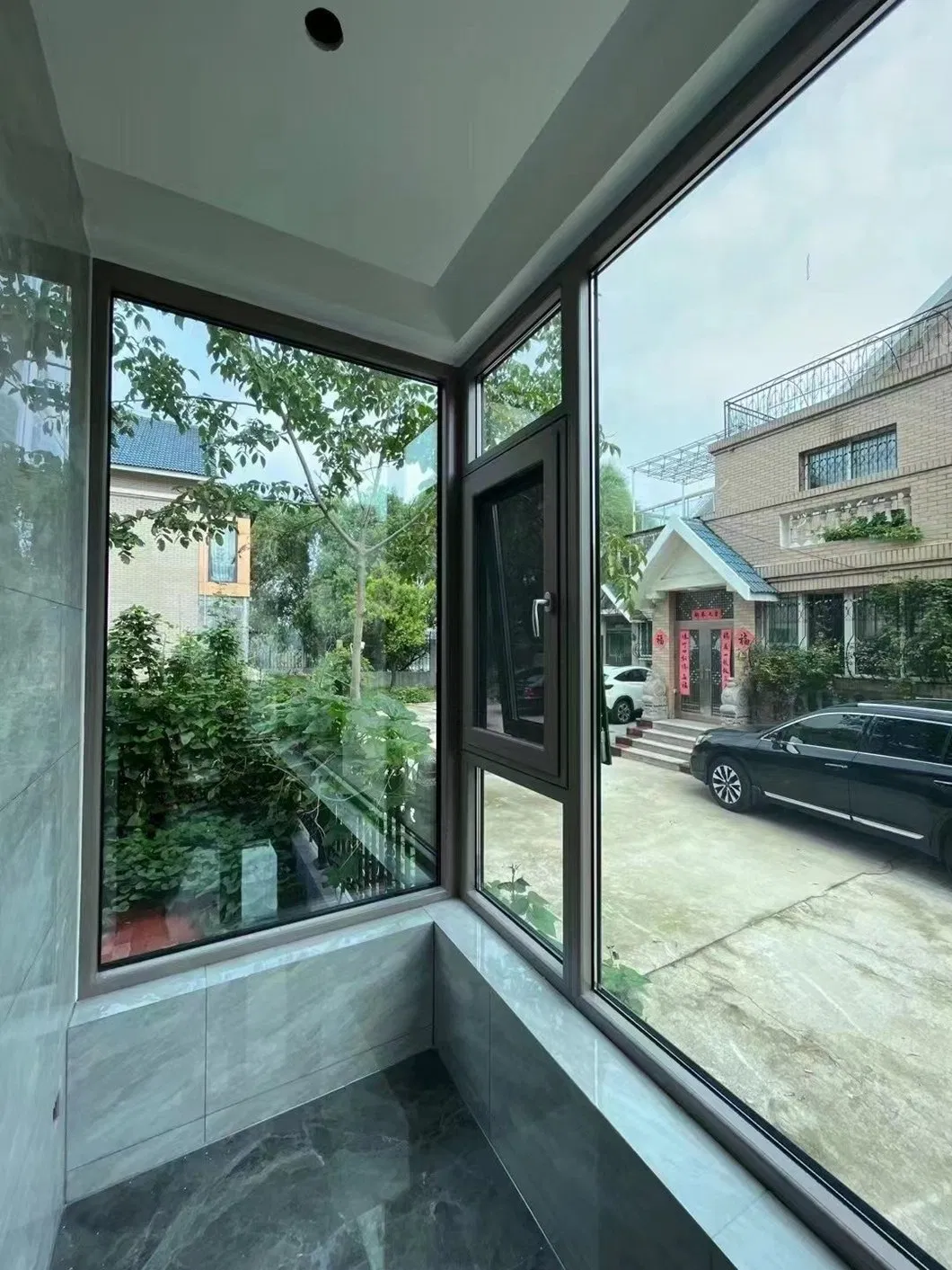 Expediency Opening and Closing Silky Smooth Aluminium Alloy Frame Beauty Good Casement Double New Made Windows