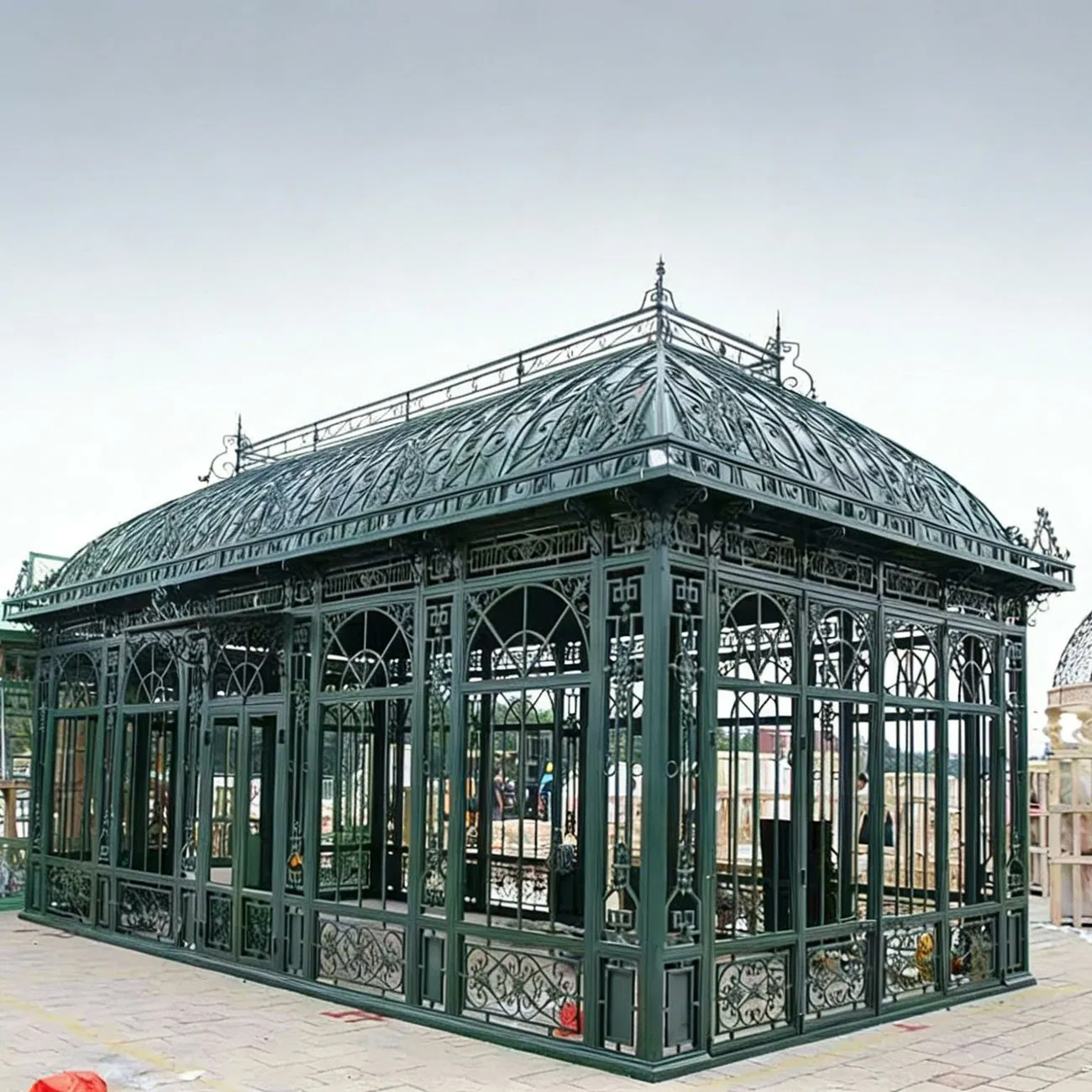 Elegant Sunshine Oasis with Exquisite Metal Sunroom for Outdoor Enjoyment