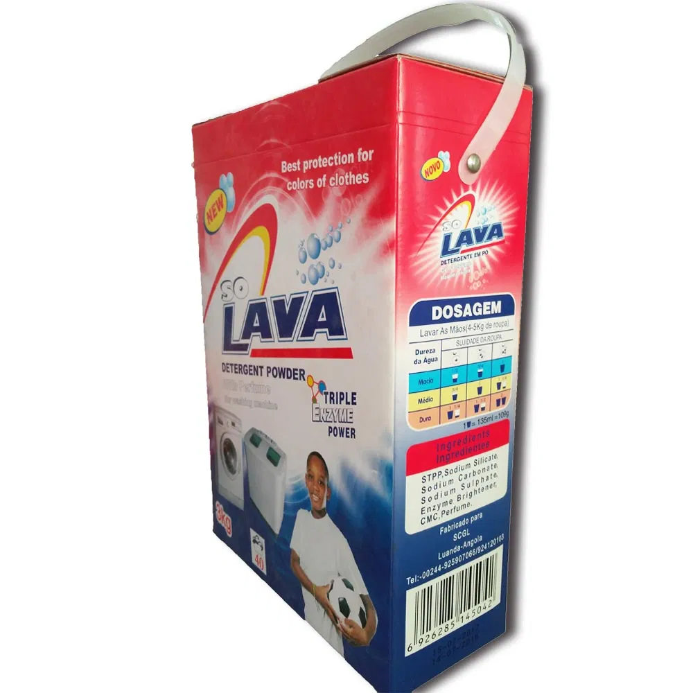 3kg Box Package Good Quality Machine Washing Detergent Washing Powder